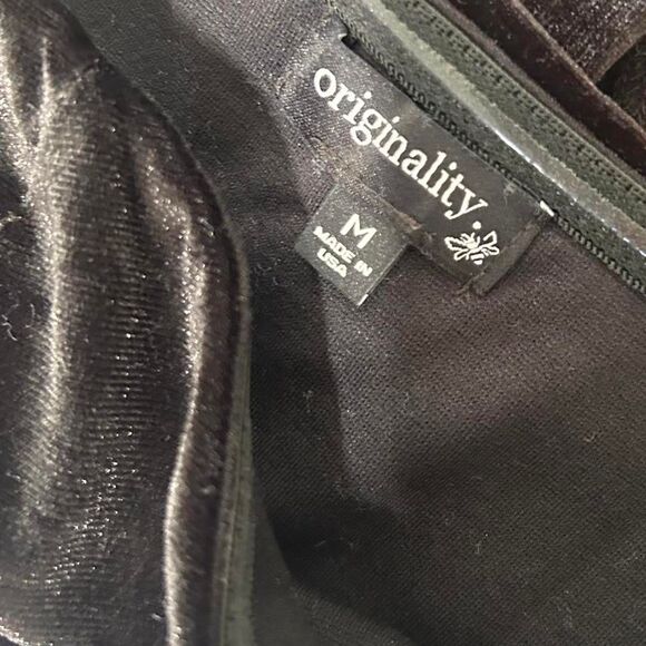 Black bow velvet strapless corset top | medium nwt coquette goth - Picture 4 of 5